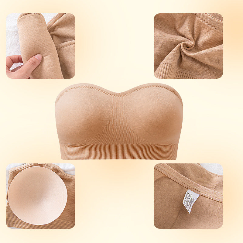 Womens Strapless Seamless Bandeau Bra