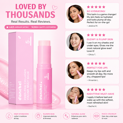 Pink Collagen Multi Balm – Hydrating Glow Stick for Firmer, Radiant Skin