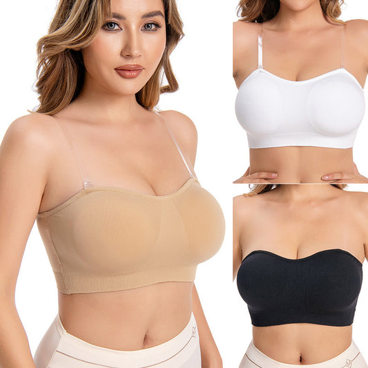 Womens Strapless Seamless Bandeau Bra